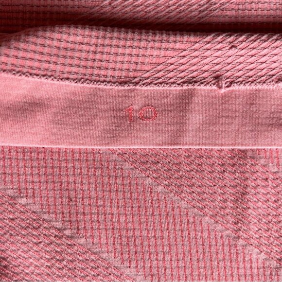 Lululemon Swiftly Tech Long Sleeve Crew Heathered Grapefruit Diagonal Stripe 10 - Picture 3 of 16